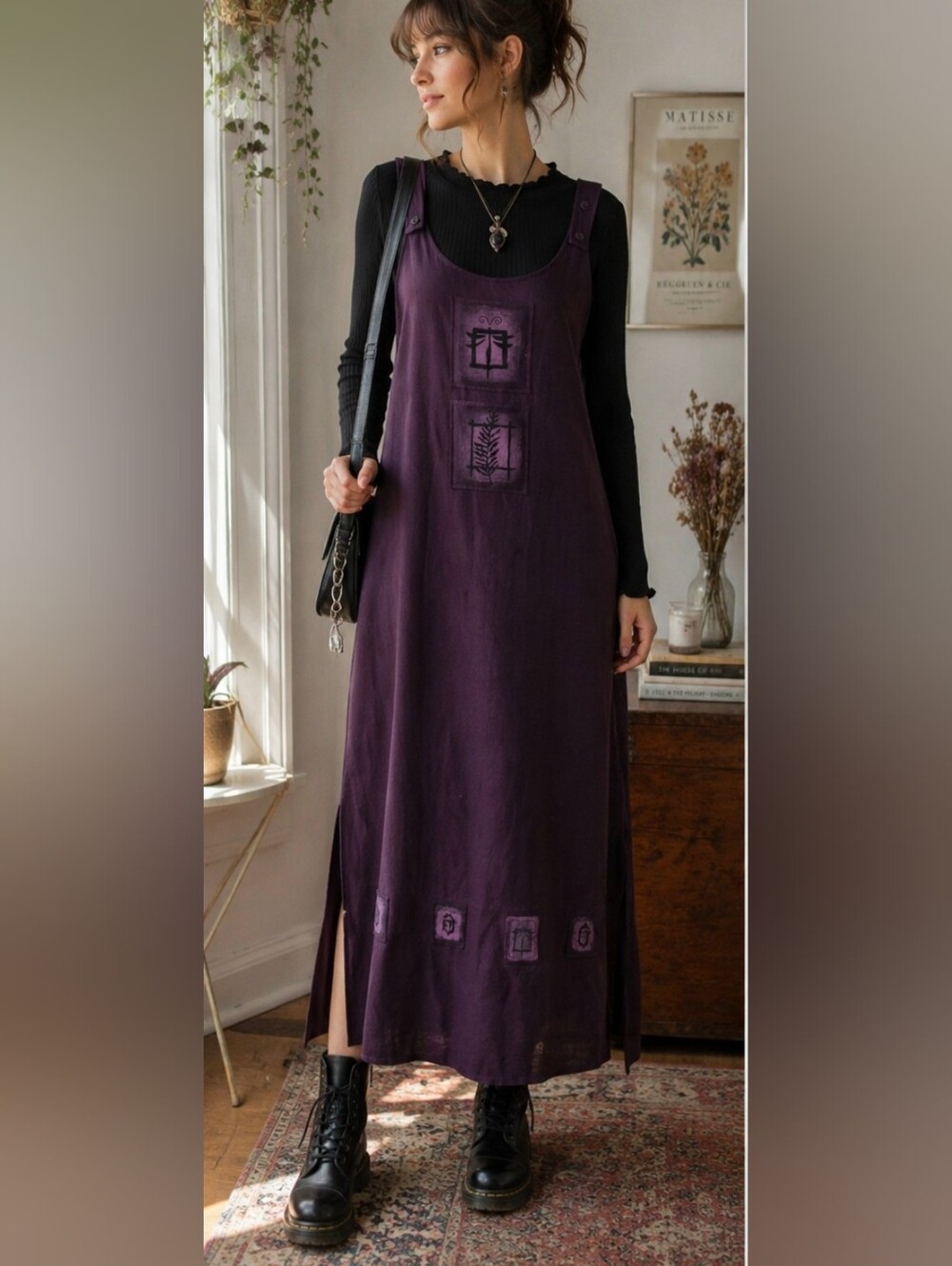 Sweet Jessie Purple Maxi Jumper Dress Pratical Magic Whimsigoth Grunge Boho L